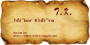 Tábor Klára névjegykártya